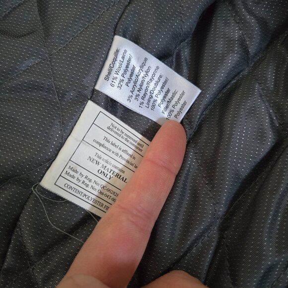 Elegant Men Wool Blend Jacket / Pea Coat - Size M - Charcoal - Perfect Condition - Picture 8 of 16